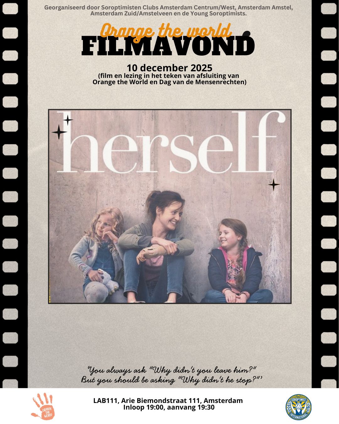 Losse donatie filmavond OtW - 10 euro